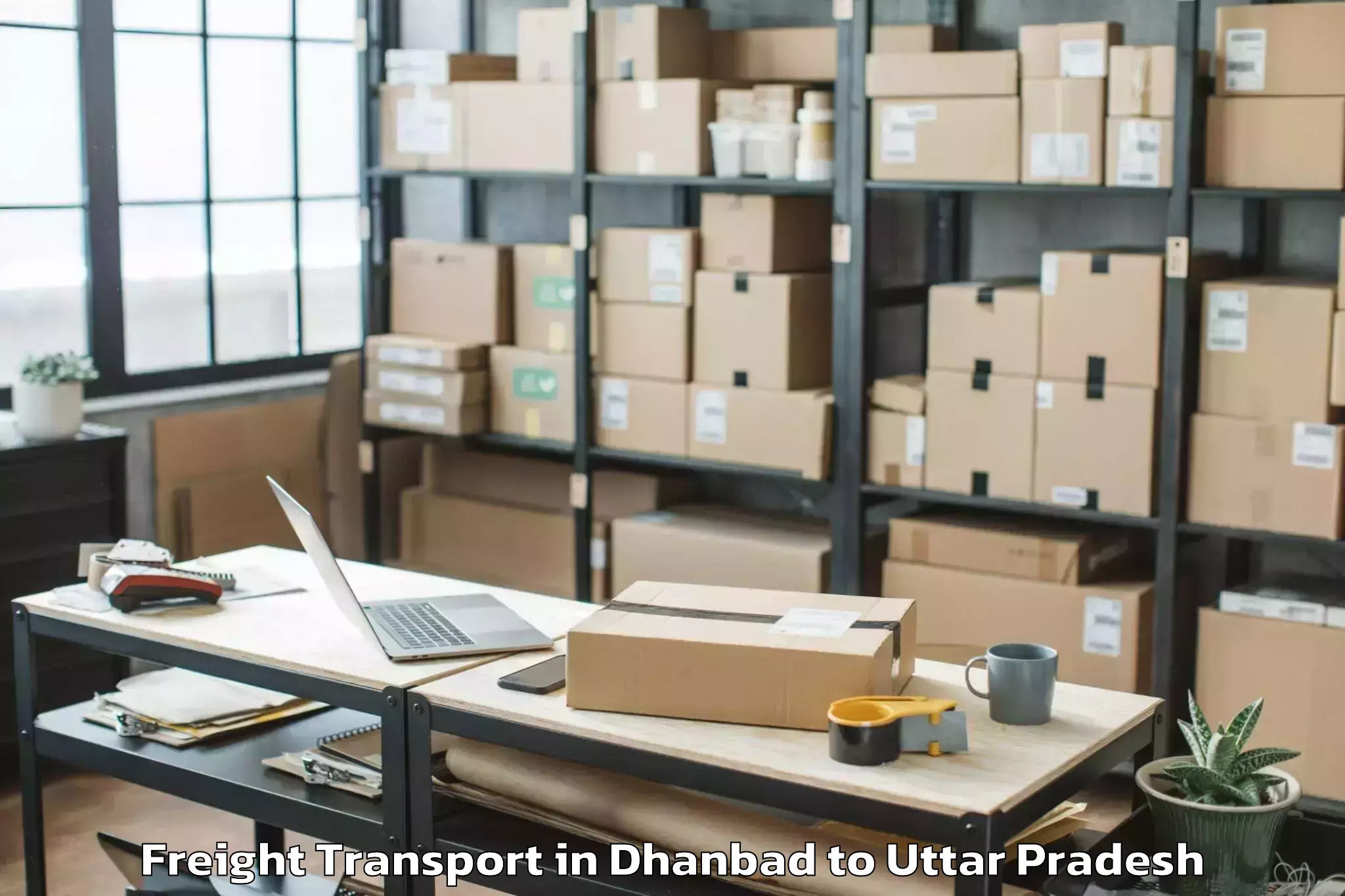 Top Dhanbad to Muhammadabad Freight Transport Available